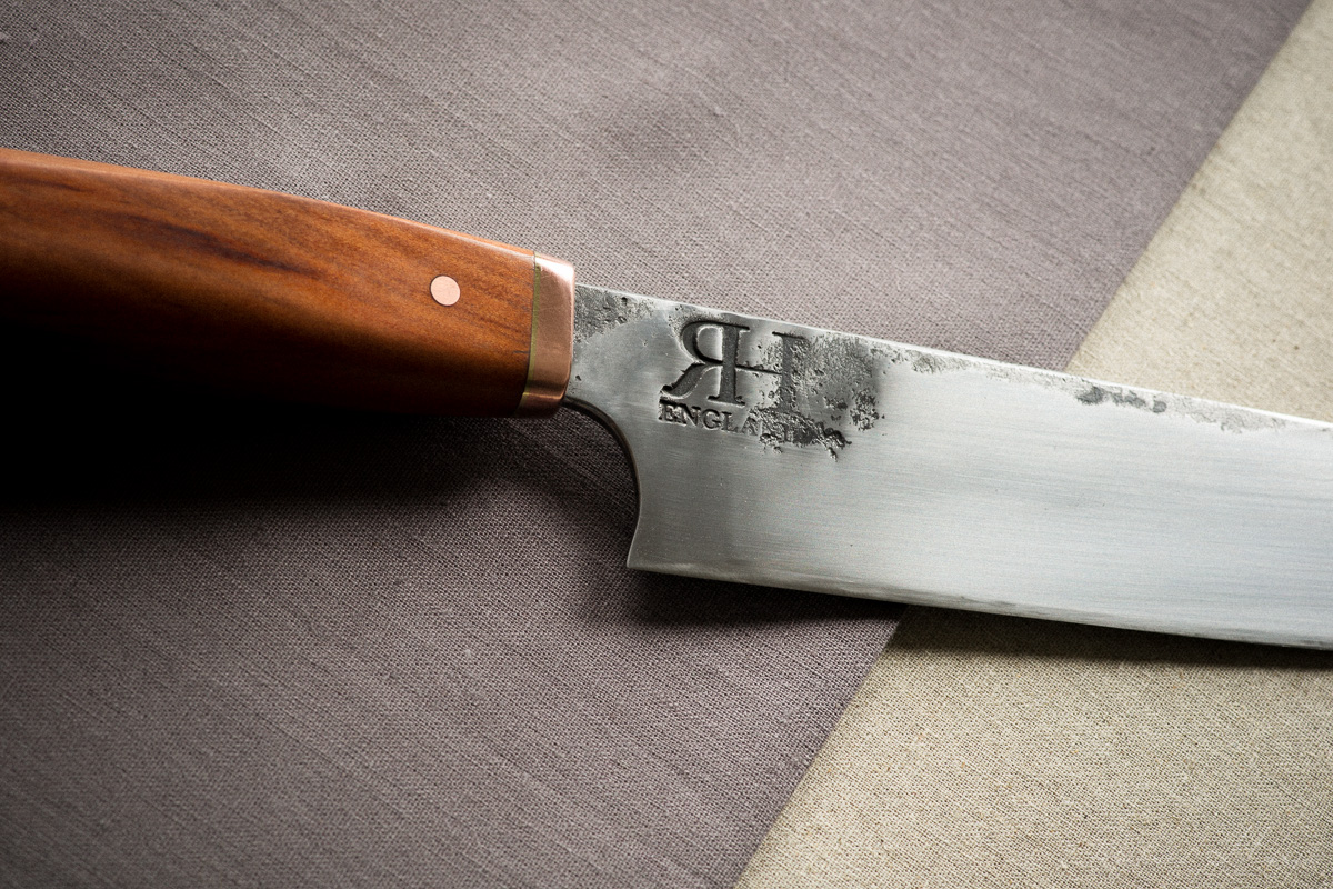 Chefs Knife, Hand and Remade in England Richard Harris Knives Hand Upcycled