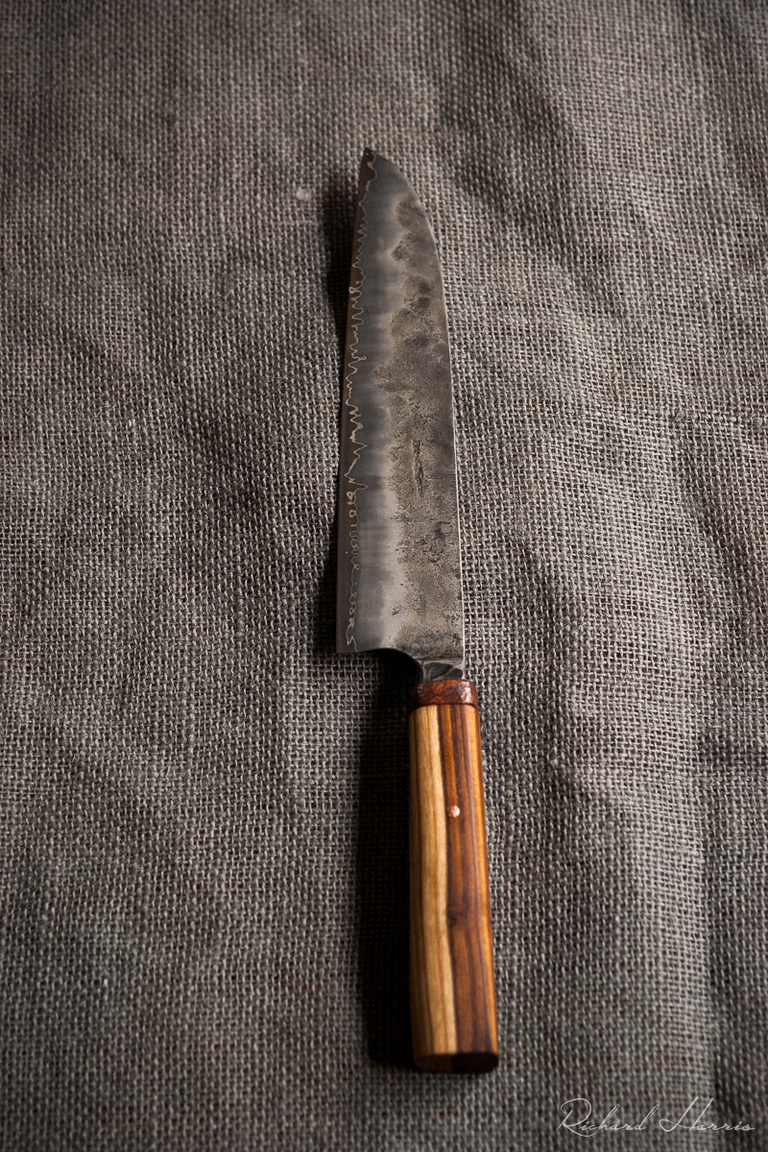 Chefs Knife, Hand and Remade in England Richard Harris Knives Hand Upcycled