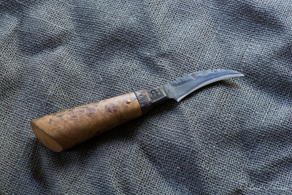 BIRDS BEAK PARING KNIFE - Richard Harris Knives  Hand Forged Upcycled  Kitchen Knives Remade in England