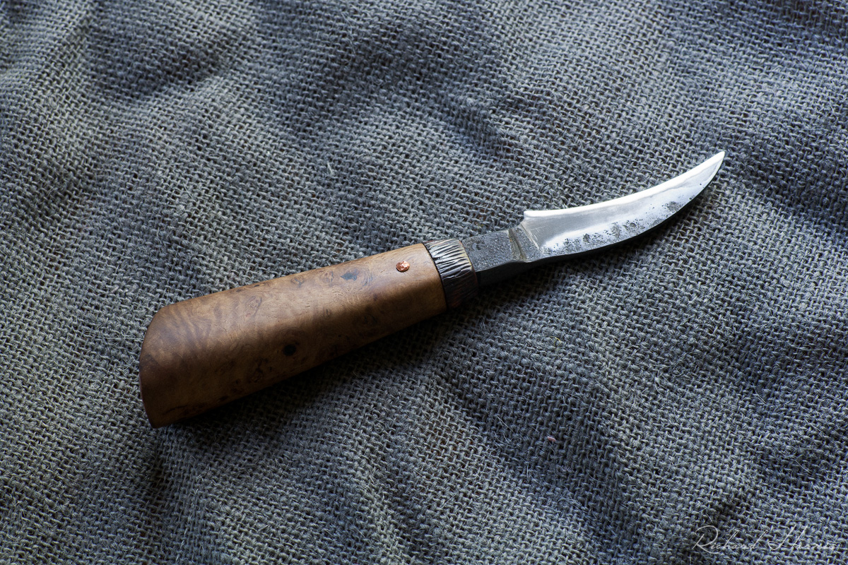 BIRDS BEAK PARING KNIFE - Richard Harris Knives  Hand Forged Upcycled  Kitchen Knives Remade in England